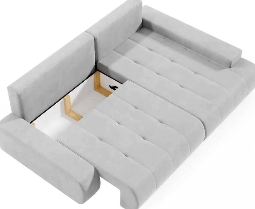 Meble Dla Dzieci|Meble Młodzieżowe>BROMARKT Granatowa kanapa narożna z funkcją spania do salonu VANESSA