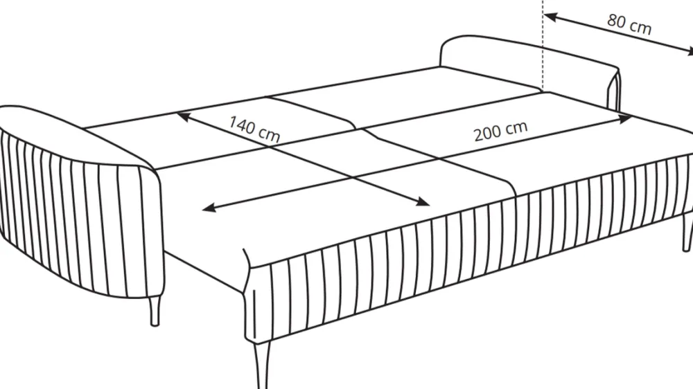 Meble Dla Dzieci|Kanapy I Sofy>LASKI Granatowa kanapa rozkładana do salonu z funkcją spania VELINA