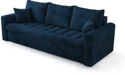 Meble Młodzieżowe|Kanapy I Sofy></noscript>BROMARKT Granatowa kanapa rozkładana z funkcją spania do salonu LUIS