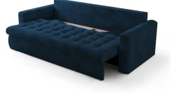 Meble Młodzieżowe|Kanapy I Sofy></noscript>BROMARKT Granatowa kanapa rozkładana z funkcją spania do salonu LUIS
