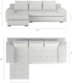 Meble Dla Dzieci|Narożniki></noscript>KENIX Granatowa rogówka z funkcją spania i pojemnikiem na pościel TWIST