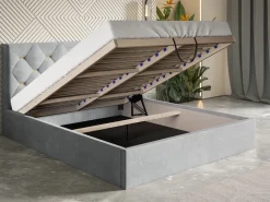 Meble Młodzieżowe|Łóżka Młodzieżowe>Riban Granatowe łóżko dwuosobowe 160x200 cm DRALE