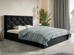 Meble Młodzieżowe|Łóżka Młodzieżowe></noscript>Riban Granatowe łóżko dwuosobowe 160x200 cm DRALE