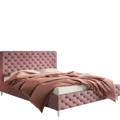 Łóżka Młodzieżowe|Łóżka Na Nóżkach></noscript>Riban Granatowe łóżko 160x200 cm sypialniane PANDO