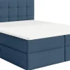 Łóżka Małżeńskie|Łóżka Ze Stelażem>BROMARKT Granatowe łóżko 180x200 cm tapicerowane do sypialni z pojemnikiem dwuosobowe ASPEN