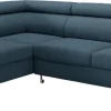 Narożniki>Meble Grand Granatowy narożnik boucle z funkcją spania do salonu PACE