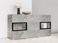 Zestawy Mebli Do Salonu|Komody>Helvetia Industrialna komoda do salonu BARRET beton jasny