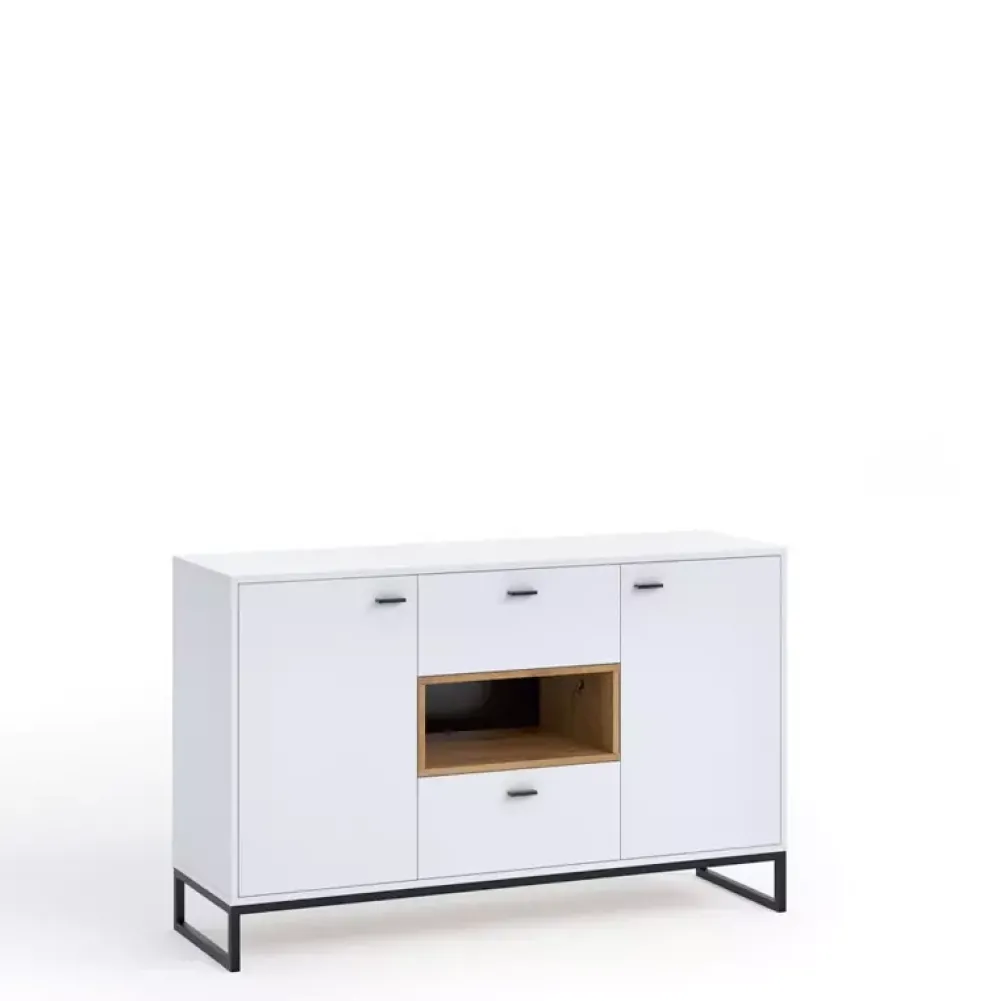 Zestawy Mebli Młodzieżowych|Komody>GiB Meble Industrialna komoda na metalowych nogach OLI