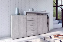 Zestawy Mebli Do Salonu|Komody></noscript>Helvetia Industrialna komoda TABU beton Colorado