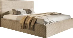 Meble Dla Dzieci|Łóżka Młodzieżowe>Riban Jednoosobowe łóżko tapicerowane 120x200 cm z pojemnikiem PARISIO beżowe