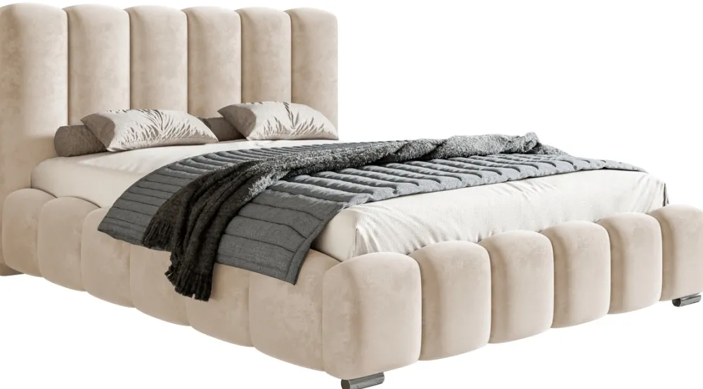 Łóżka Młodzieżowe|Łóżka Dziecięce>Riban Jednoosobowe łózko tapicerowane 90x200 cm z pojemnikiem MEOW