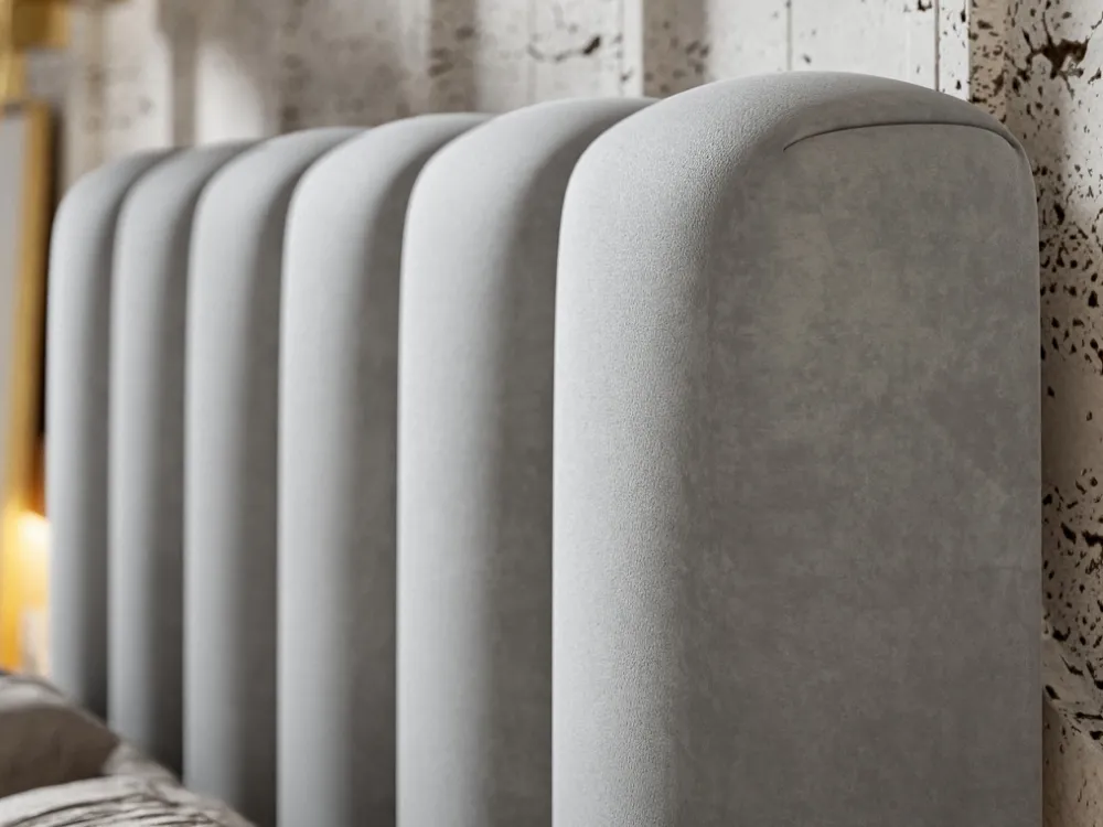 Łóżka Młodzieżowe|Łóżka Dziecięce>Riban Jednoosobowe łózko tapicerowane 90x200 cm z pojemnikiem MEOW