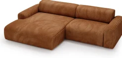 Narożniki>Polak Meble Kanapa narożna do salonu sztruksowa SEFO