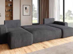 Narożniki>BROMARKT Kanapa narożna szara z funkcją spania do salonu PUMI U