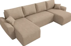 Narożniki>IZABELLA MEBLE Kanapa narożna w kształcie u boucle z funkcją spania ROTTERDAM U