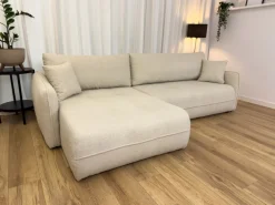 Meble Dla Dzieci|Meble Młodzieżowe></noscript>BROMARKT Kanapa narożna z funkcją spania do salonu boucle CLAUDIO