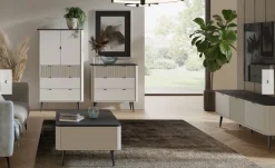 Zestawy Mebli Do Salonu>JUREK Kaszmirowa bieliźniarka z szufladami do salonu 90 cm MIREL