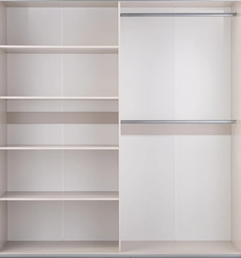 Szafy Dwudrzwiowe|Szafy Do Przedpokoju>Stolar owa duża szafa przesuwna do sypialni z lustrem 250 cm BOLTON kaszmir