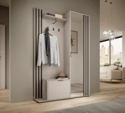 Garderoby>PIASKI owa garderoba do przedpokoju z lustrem KELLY kaszmir