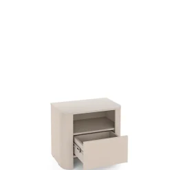 Zestawy Mebli Do Salonu>PIASKI owa szafka nocna 57 cm z szufladą BELVI kaszmir