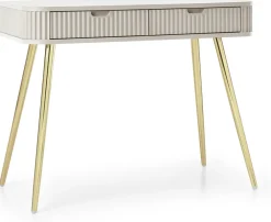 Toaletki I Konsole></noscript>PIASKI owa toaletka z szufladami 103 cm ZENIT frezowane fronty kaszmir