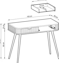 Toaletki I Konsole></noscript>PIASKI owa toaletka z szufladami 103 cm ZENIT frezowane fronty kaszmir
