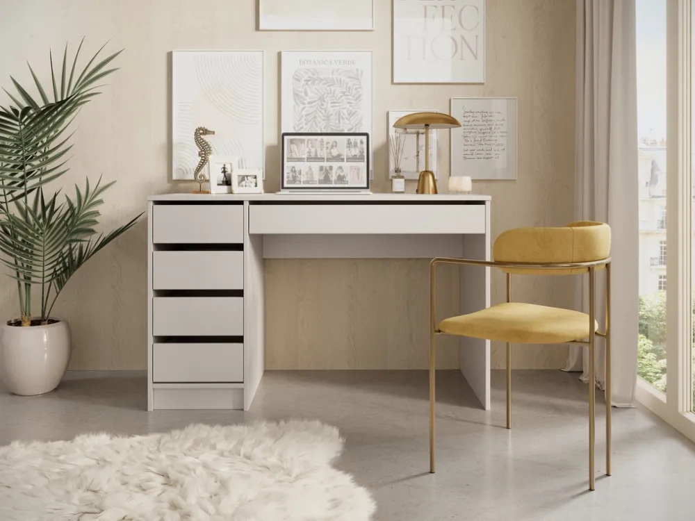 Biurka|Meble Młodzieżowe>LASKI owe nowoczesne biurko z szufladami 120x55 cm JULIA kaszmir