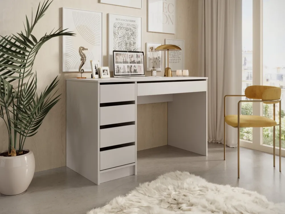 Biurka|Meble Młodzieżowe>LASKI owe nowoczesne biurko z szufladami 120x55 cm JULIA kaszmir