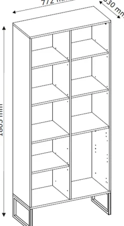 Regały Na Książki></noscript>INTER MEBLE owy regał na książki do salonu LAMORI z szufladami kaszmir