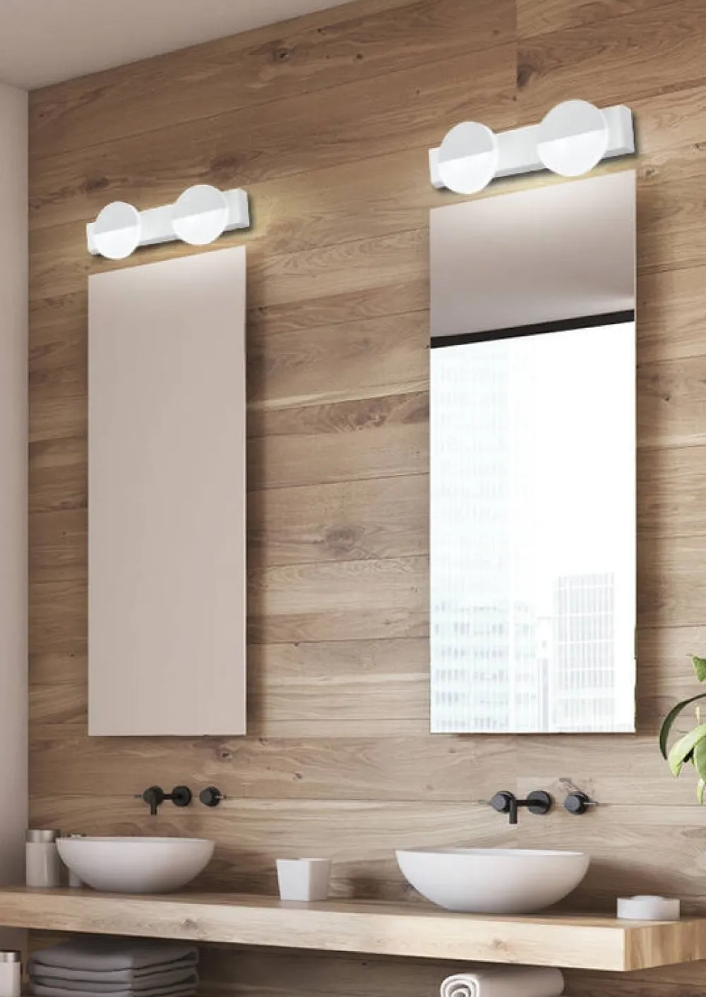 Oświetlenie Łazienki|Kinkiety>Candellux Lighting Kinkiet łazienkowy biały podwójny LED 3W 4000K Sing