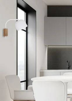 Kinkiety|Oświetlenie Przedpokoju>Candellux Lighting Kinkiet biały lampa ścienna 40W E27 regulowany Rupi