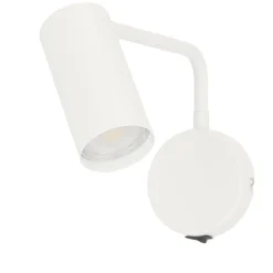 Oświetlenie Pokoju Dziecięcego|Oświetlenie Sypialni></noscript>Candellux Lighting Kinkiet biały ruchomy z włącznikiem 1xGU10 Tinia