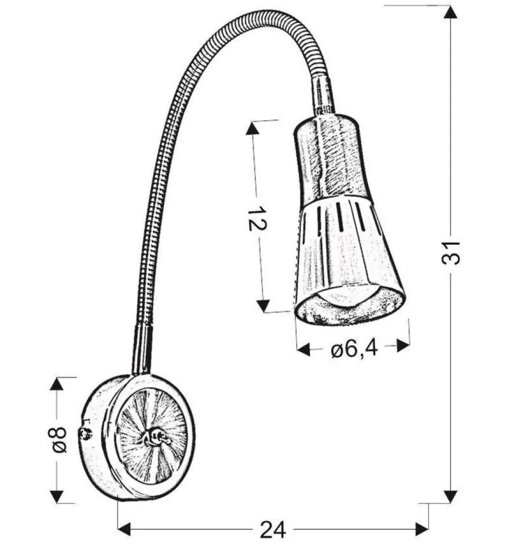 Oświetlenie Pokoju Dziecięcego|Oświetlenie Przedpokoju>Candellux Lighting Kinkiet biały wysięgnik regulowany Arnea