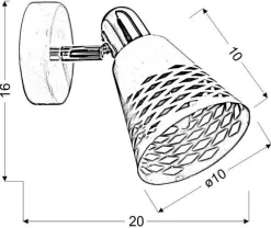 Oświetlenie Przedpokoju|Oświetlenie Sypialni>Candellux Lighting Kinkiet biały/chrom regulowany 1X40W E14 Discovery