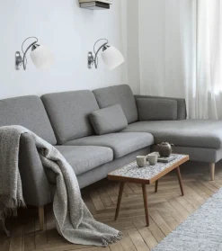 Oświetlenie Jadalni|Oświetlenie Sypialni>Candellux Lighting Kinkiet chromowy biały szklany klosz Amba