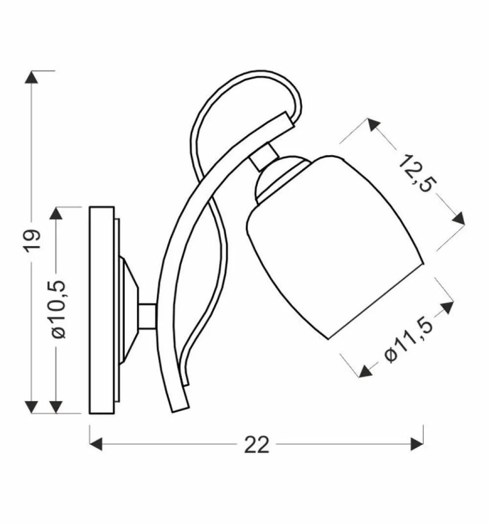 Oświetlenie Jadalni|Oświetlenie Sypialni>Candellux Lighting Kinkiet chromowy biały szklany klosz Amba