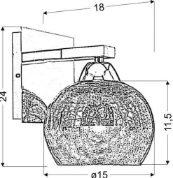 Oświetlenie Przedpokoju|Oświetlenie Jadalni></noscript>Candellux Lighting Kinkiet chromowy szklany klosz lustrzany Cromina