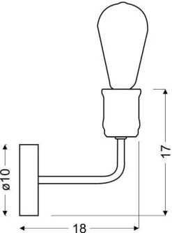 Oświetlenie Sypialni|Oświetlenie Salonu>Candellux Lighting Kinkiet ścienny czarny+patyna oprawka metalowa Goldie
