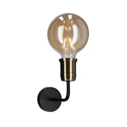 Oświetlenie Sypialni|Oświetlenie Salonu></noscript>Candellux Lighting Kinkiet ścienny czarny+patyna oprawka metalowa Goldie