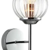 Oświetlenie Przedpokoju|Oświetlenie Jadalni>Candellux Lighting Kinkiet ścienny pojedynczy chromowy szklany klosz Best