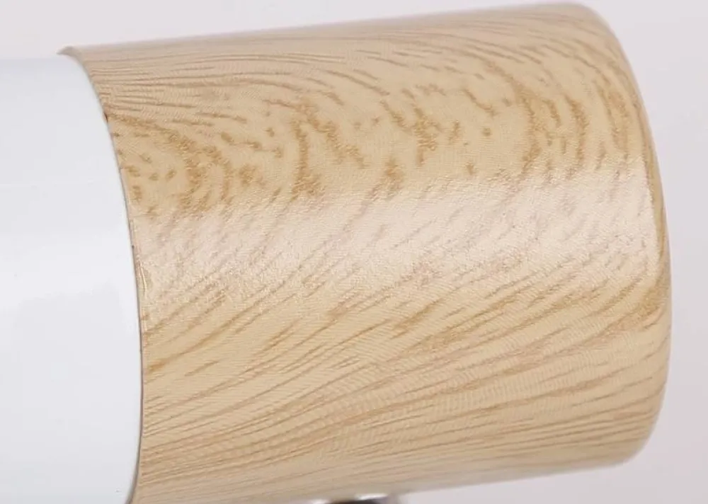 Oświetlenie Przedpokoju|Oświetlenie Jadalni>Candellux Lighting Kinkiet ścienny regulowany biały + element drewna Puerto