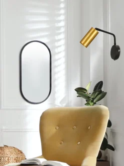 Oświetlenie Pokoju Dziecięcego|Oświetlenie Sypialni>Candellux Lighting Kinkiet czarno-złoty ruchomy włącznik 1xGU10 Tinia