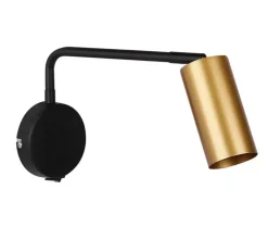 Oświetlenie Pokoju Dziecięcego|Oświetlenie Sypialni></noscript>Candellux Lighting Kinkiet czarno-złoty ruchomy włącznik 1xGU10 Tinia