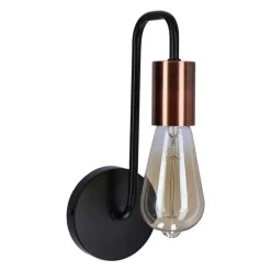 Oświetlenie Przedpokoju|Oświetlenie Sypialni></noscript>Candellux Lighting Kinkiet czarny ścienny metalowy pojedynczy oprawka Herpe