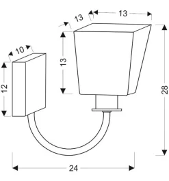 Oświetlenie Przedpokoju|Oświetlenie Sypialni>Candellux Lighting Kinkiet czarny 24cm Schubert