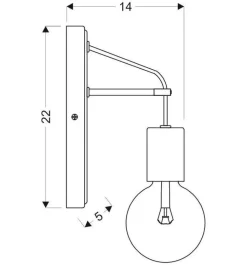 Oświetlenie Sypialni|Oświetlenie Salonu></noscript>Candellux Lighting Kinkiet czarny matowy metal oprawka Alto