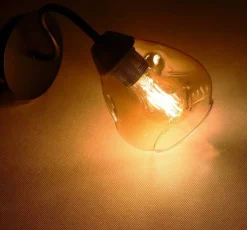 Oświetlenie Jadalni|Oświetlenie Sypialni></noscript>Candellux Lighting Kinkiet czarny złoty szklany dymiony 1xE27 Unica