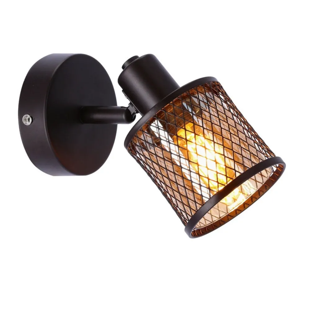 Oświetlenie Przedpokoju|Oświetlenie Sypialni>Candellux Lighting Kinkiet kawowe złoto klosz bursztynowy 1xE14 Canabera