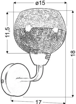 Oświetlenie Przedpokoju|Oświetlenie Jadalni></noscript>Candellux Lighting Kinkiet lustrzany czarno złoty klosz bite szkło Cromina Gold