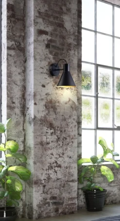 Oświetlenie Sypialni|Oświetlenie Salonu>Candellux Lighting Kinkiet matowy czarno-złoty pojedynczy ścienny More